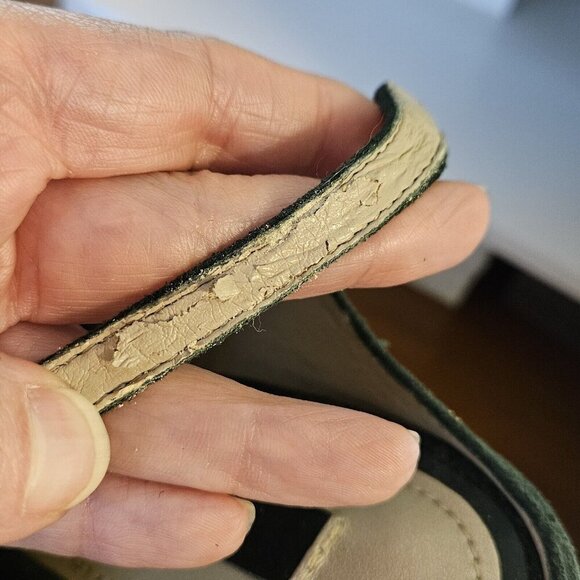 White House Black Market Evergreen Suede Heels Slingback Open Toe Shoes Size 9 - Picture 6 of 10